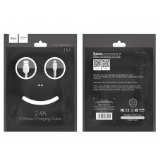 Дата-кабель универ. lightning USB / Iphone 1м, 2,4А, черный HOCO X13