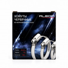 Хомут червячный 16-27мм, ширина 9мм, Ph2, 201 нерж.сталь (100/1000) ALEON CL-1627