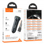 Зарядное устройство в прикуриватель 1USB3.0 Quick Charger+1PD Type-C(30W) + кабель Type-C, металлик HOCO Z54A