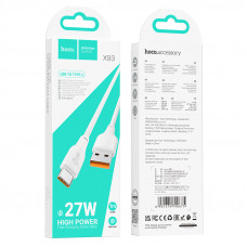 Дата-кабель универ. USB Type-C 1м, 27W, белый HOCO X93