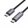 Дата-кабель универ. Type-C - Type-C 1 м, 3А/60W, дисплей, черный HOCO X112