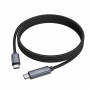 Дата-кабель универ. Type-C - Type-C 1 м, 3А/60W, дисплей, черный HOCO X112