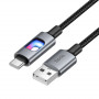 Дата-кабель универ. USB Type-C 1,2м, 3А, нейлоновая оплетка, черный HOCO U144