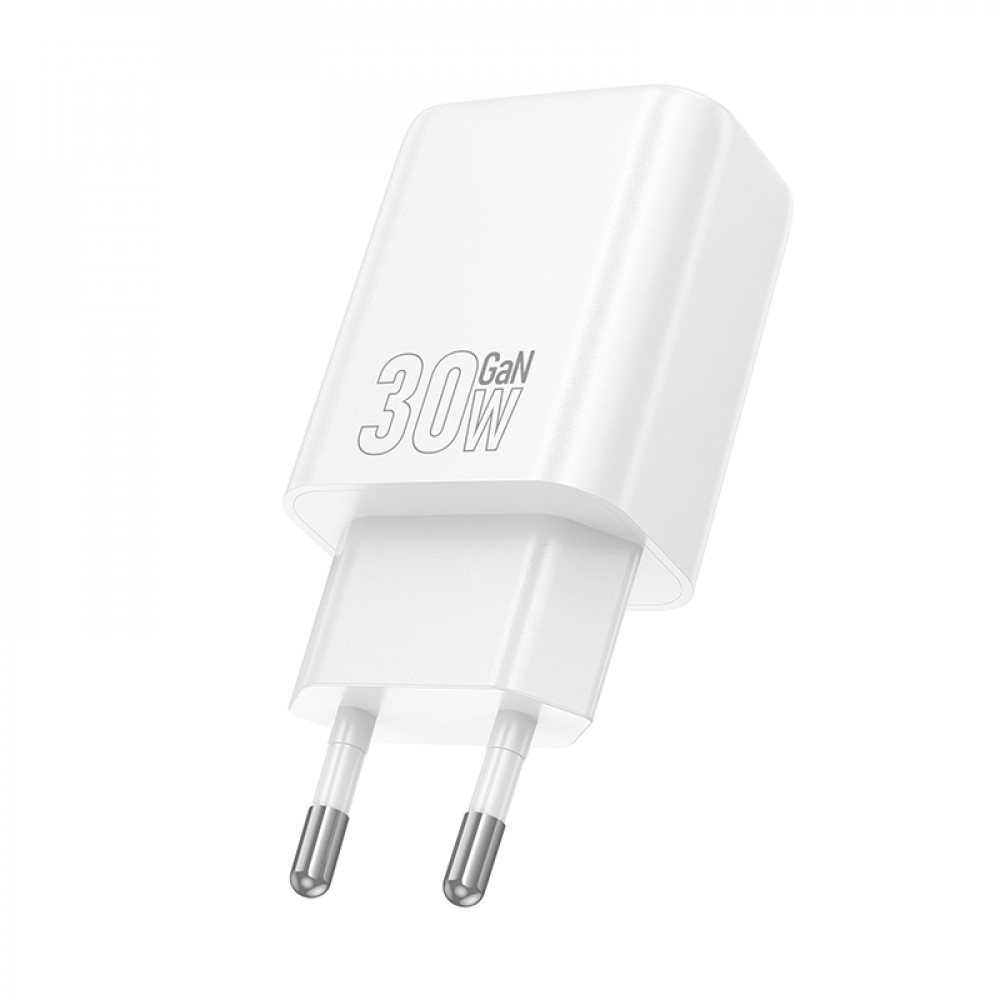Зарядное устройство сетевое 1USB 3.0 Quick Charger + PD 1Type-C(18W), белый HOCO N63