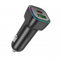 Зарядное устройство в прикуриватель 1USB +1 PD Type-C Quick Charger, черный BOROFONE BZ28A