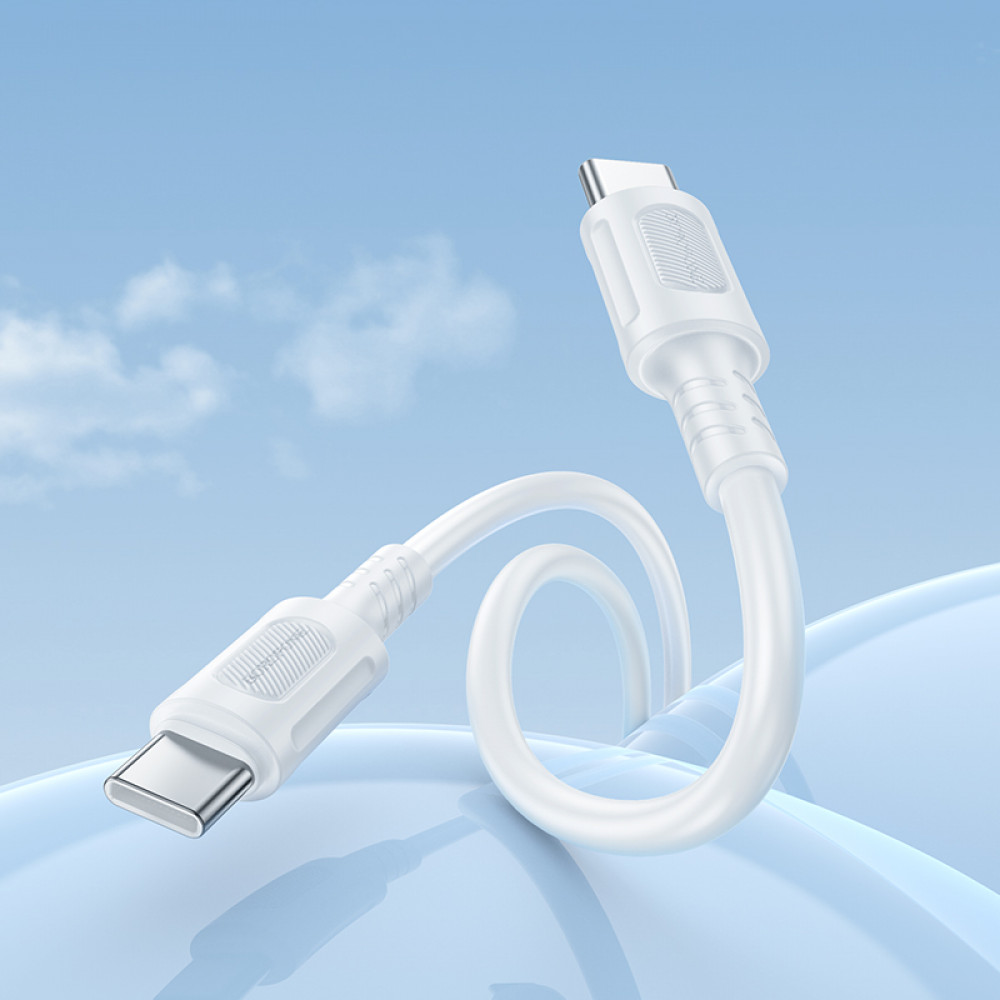 Дата-кабель универ. Type-C - Type-C 1м, 60W, белый BOROFONE BX111