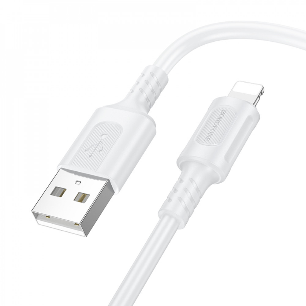 Дата-кабель универ. lightning USB / Iphone 1м, 2,4А, белый BOROFONE BX111