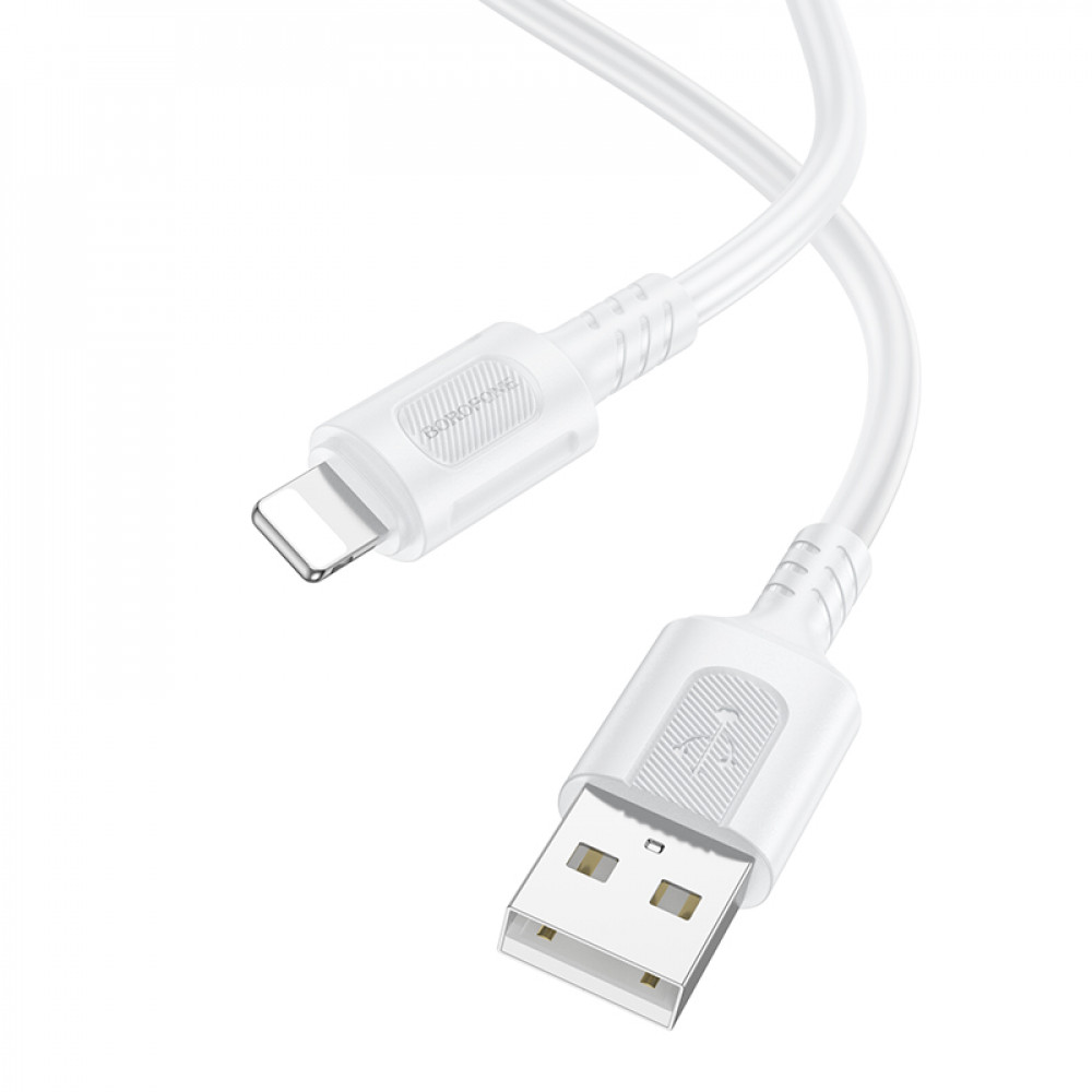 Дата-кабель универ. lightning USB / Iphone 1м, 2,4А, белый BOROFONE BX111
