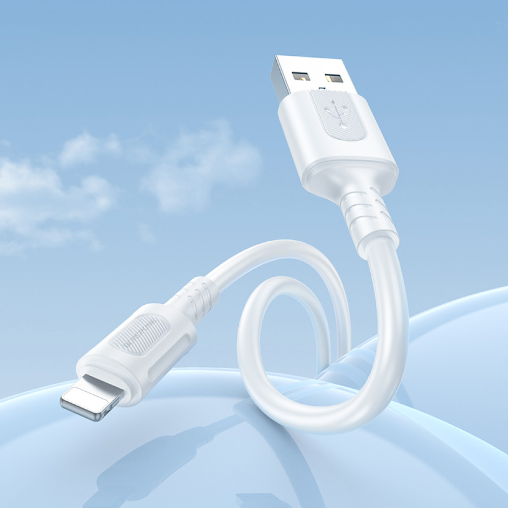 Дата-кабель универ. lightning USB / Iphone 1м, 2,4А, белый BOROFONE BX111
