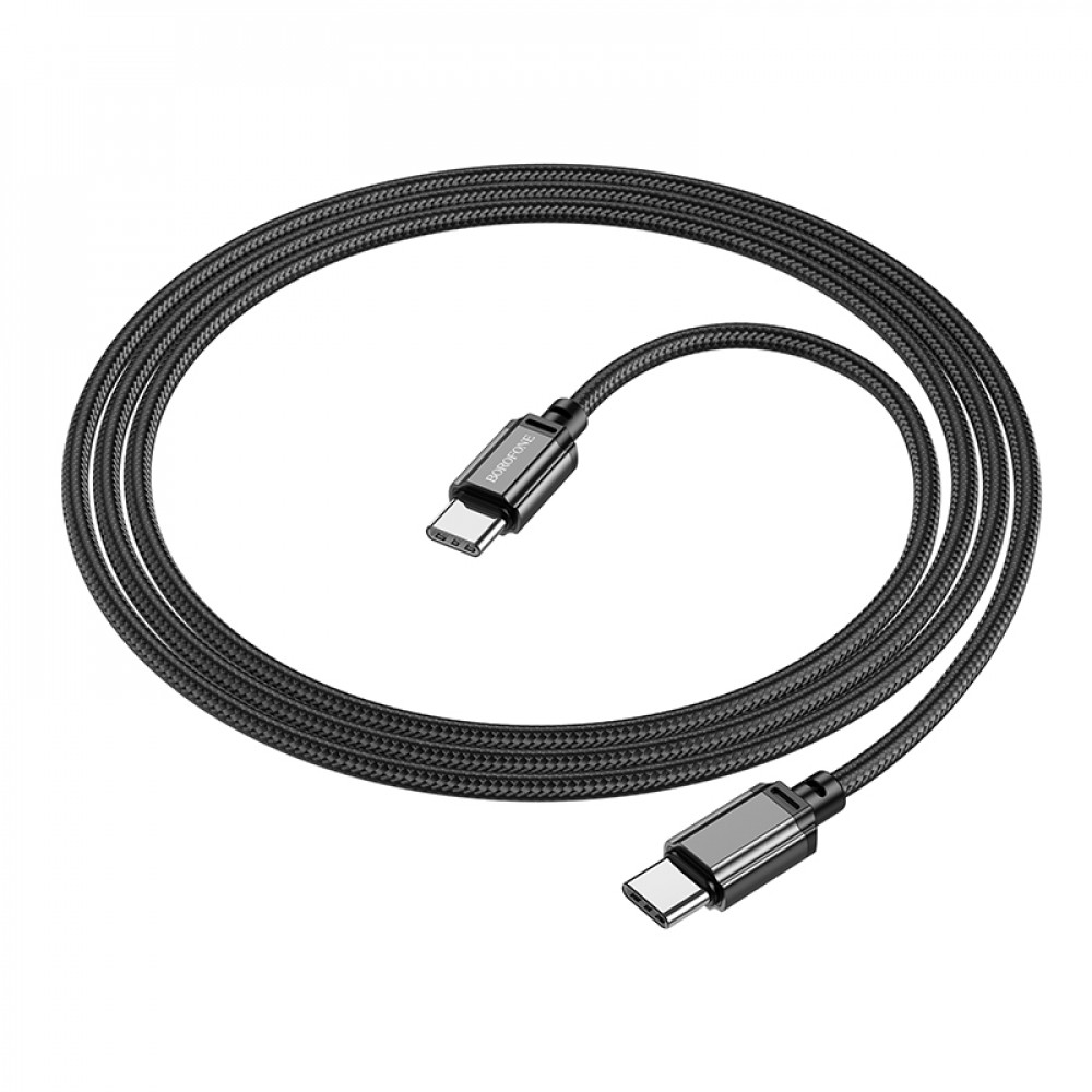 Дата-кабель универ. Type-C - Type-C 1м, 60W, нейлоновая оплетка, черный BOROFONE BX87