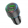 Зарядное устройство в прикуриватель 2USB 3.0(18W), черный BOROFONE BZ21A