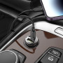 Зарядное устройство в прикуриватель 1USB3.0 Quick Charger+1PD Type-C(30W), прозрачный черный HOCO Z53A