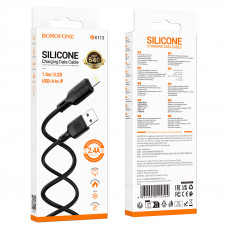Дата-кабель универ. lightning USB / Iphone 1м, 2,4А, черный BOROFONE BX113