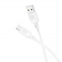 Дата-кабель универ. micro USB /Android/ 1м, 2.4A, белый BOROFONE BX113
