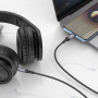 Аудиокабель AUX - адаптер Type-C для подключения к магнитоле с разъемом 3.5 Jack, 1м, металлик BOROFONE BL24