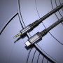 Аудиокабель AUX - адаптер Type-C для подключения к магнитоле с разъемом 3.5 Jack, 1м, металлик BOROFONE BL24