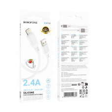 Дата-кабель универ. lightning USB / Iphone 1м, 2,4А, белый BOROFONE BX115