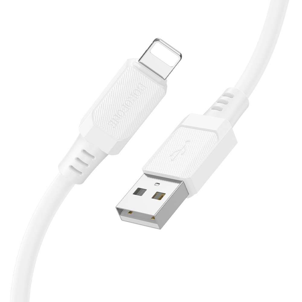 Дата-кабель универ. lightning USB / Iphone 1м, 2,4А, белый BOROFONE BX115
