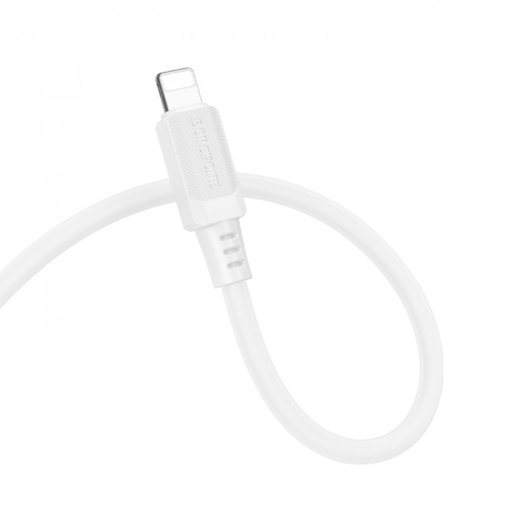 Дата-кабель универ. lightning USB / Iphone 1м, 2,4А, белый BOROFONE BX115