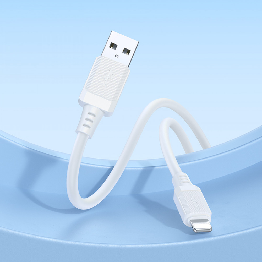 Дата-кабель универ. lightning USB / Iphone 1м, 2,4А, белый BOROFONE BX115