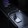 Зарядное устройство в прикуриватель 1USB3.0 + кабель Micro, металлик HOCO Z62
