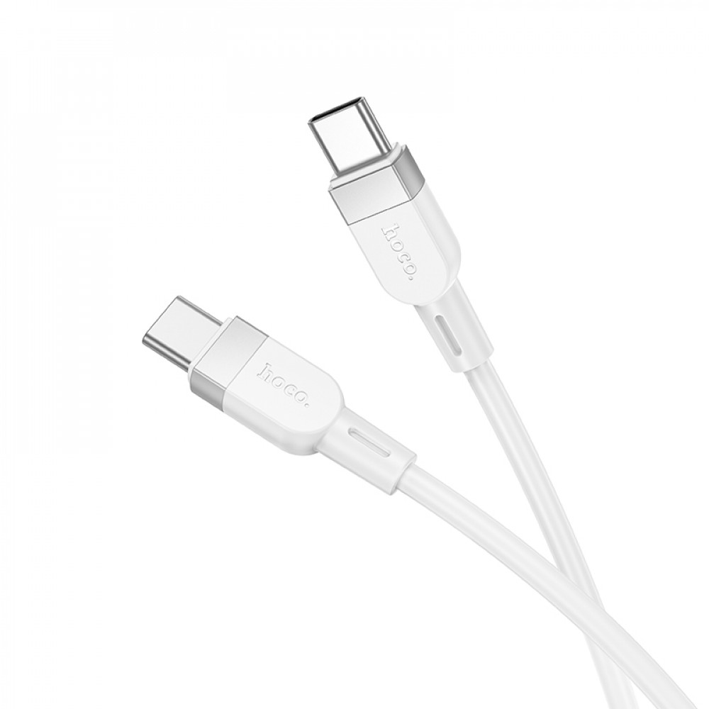 Дата-кабель универ. Type-C - Type-C 1 м, 3А/60W, белый HOCO X109