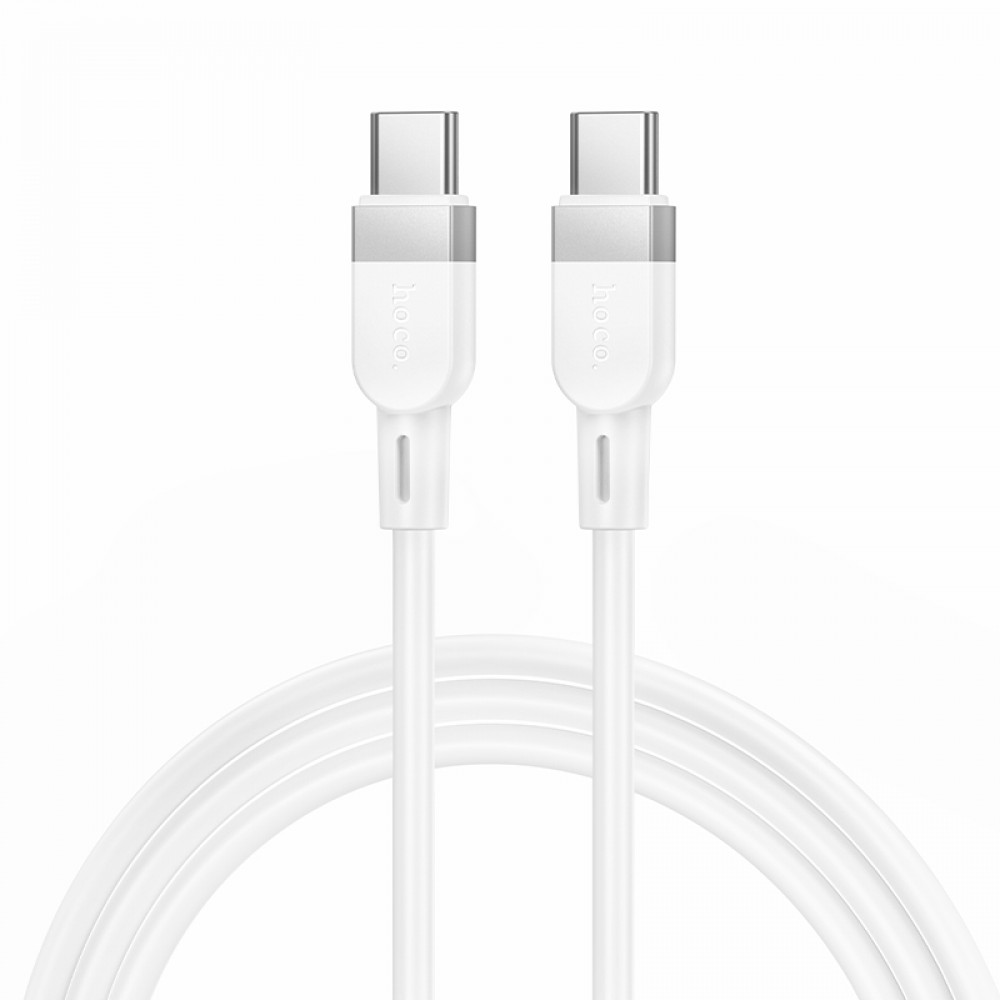 Дата-кабель универ. Type-C - Type-C 1 м, 3А/60W, белый HOCO X109