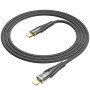 Дата-кабель универ. PD Type-C - lightning USB/Iphone 1.2м, нейлоновая оплетка, черный HOCO U121