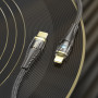 Дата-кабель универ. PD Type-C - lightning USB/Iphone 1.2м, нейлоновая оплетка, черный HOCO U121