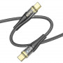 Дата-кабель универ. Type-C - Type-C 1.2 м, 3А/60W, нейлоновая оплетка, черный HOCO U121