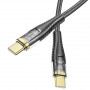 Дата-кабель универ. Type-C - Type-C 1.2 м, 3А/60W, нейлоновая оплетка, черный HOCO U121