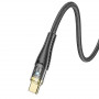 Дата-кабель универ. Type-C - Type-C 1.2 м, 3А/60W, нейлоновая оплетка, черный HOCO U121
