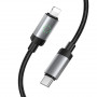 Дата-кабель универ. PD Type-C - lightning USB/Iphone 1м, нейлоновая оплетка, черный HOCO X117