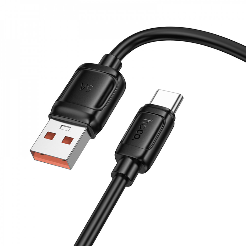 Дата-кабель универ. USB Type-C 1м, 100W, TurboCharge, черный HOCO X115