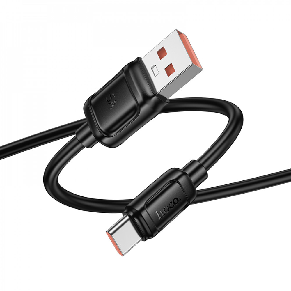 Дата-кабель универ. USB Type-C 1м, 100W, TurboCharge, черный HOCO X115