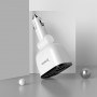 Зарядное устройство в прикуриватель 2USB2.0+вольтметр+разветвитель 2 разъема прикуривателя, белый HOCO Z28