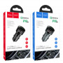Зарядное устройство в прикуриватель 1USB3.0 Quick Charger+1PD Type-C(20W)+вольтметр, черный HOCO Z42