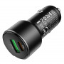 Зарядное устройство в прикуриватель 1USB3.0 Quick Charger+1PD Type-C(20W)+вольтметр, черный HOCO Z42