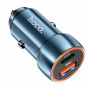 Зарядное устройство в прикуриватель 1USB3.0 Quick Charger+1PD Type-C(20W), синий HOCO Z46A