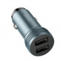 Зарядное устройство в прикуриватель 2USB2.0, серый HOCO Z49