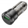 Зарядное устройство в прикуриватель 1USB 3.0 Quick Charger, прозрачный черный BOROFONE BZ23