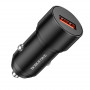 Зарядное устройство в прикуриватель 1USB 3.0 Quick Charger, черный BOROFONE BZ19A