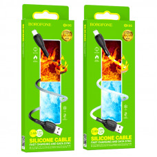 Дата-кабель универ. lightning USB / Iphone 1м, 2,4А, черный BOROFONE BX86