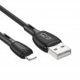 Дата-кабель универ. lightning USB / Iphone 1м, 2,4А, черный BOROFONE BX86