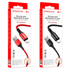 Дата-кабель универ. lightning USB / Iphone 1м, 2,4А, черный BOROFONE BX54