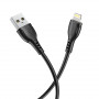 Дата-кабель универ. lightning USB / Iphone 1м, 2,4А, черный BOROFONE BX51