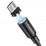 Кабель магнитный для зарядки мобильных устройств micro USB /Android/ 1м, 2.4А, не поддерживает передачу данных, черный BOROFONE BX41
