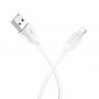 Дата-кабель универ. lightning USB / Iphone 1м, 2,4А, белый BOROFONE BX19
