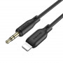 Аудиокабель AUX - адаптер Lightning для подключения к магнитоле с разъемом 3.5 Jack, 1м черный BOROFONE BL18