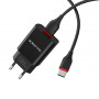 Зарядное устройство сетевое 1USB 2.1A+кабель Type-C(BX17), черный BOROFONE BA20A